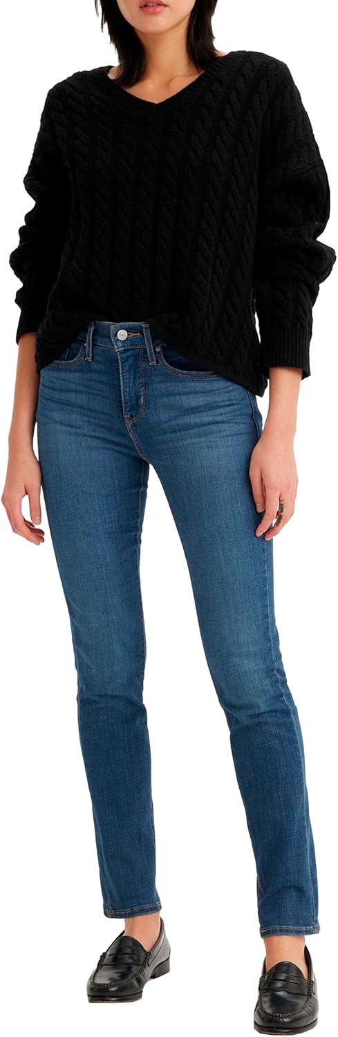 Detalle de Levi's 312 Shaping Slim – damskie jeansy modelujące, średni stan, 5 kieszeni