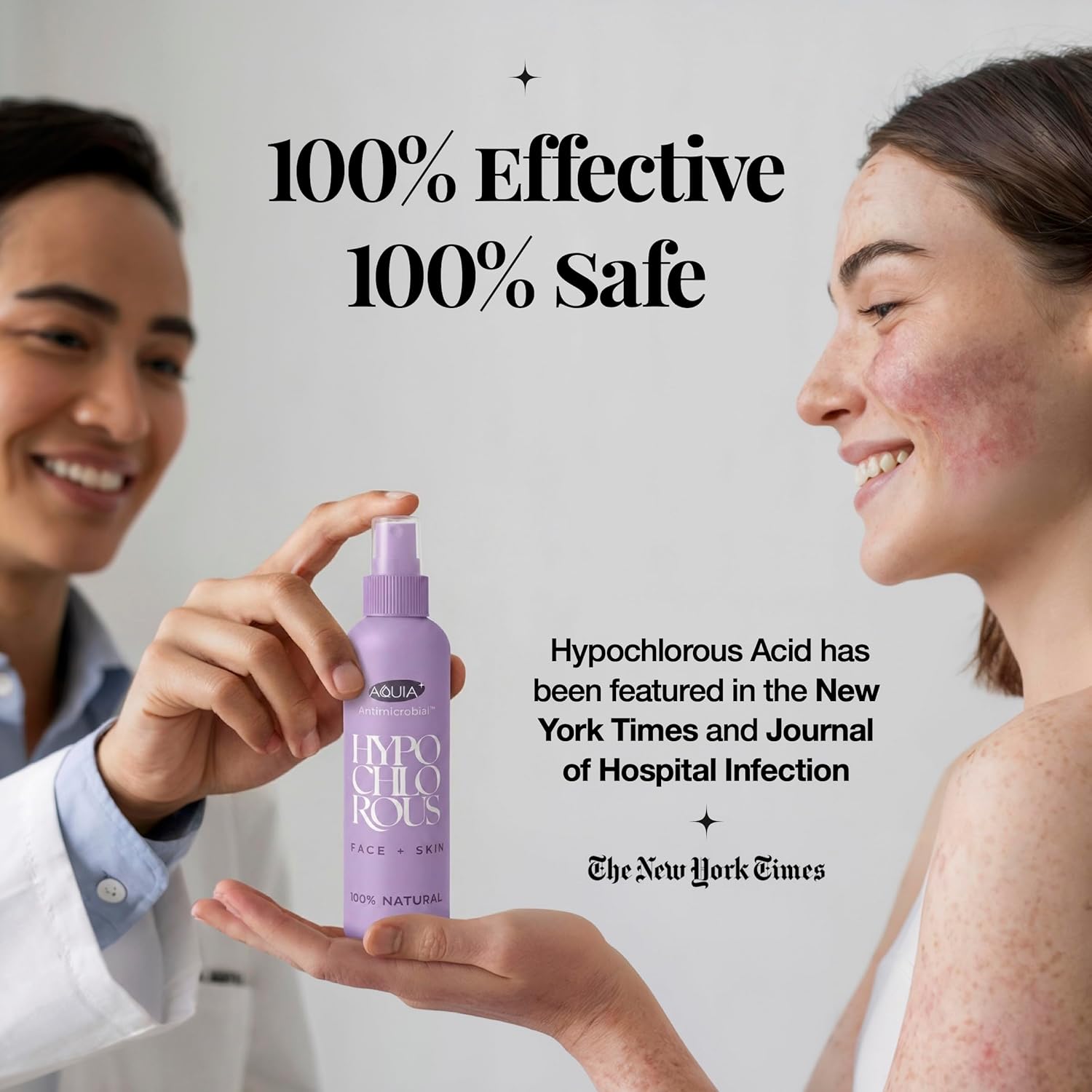 Detalle 2 de Aquia Hypochlorous Acid Spray for Face and Skin (8oz) — Antimicrobial Facial Cleanser & Face Mist
