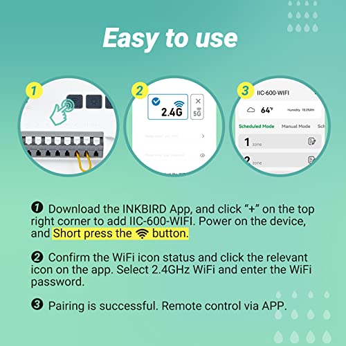 Thumbnail 5 de Inkbird IIC-600 programador de riego WiFi para hasta 6 zonas (control inteligente con app)