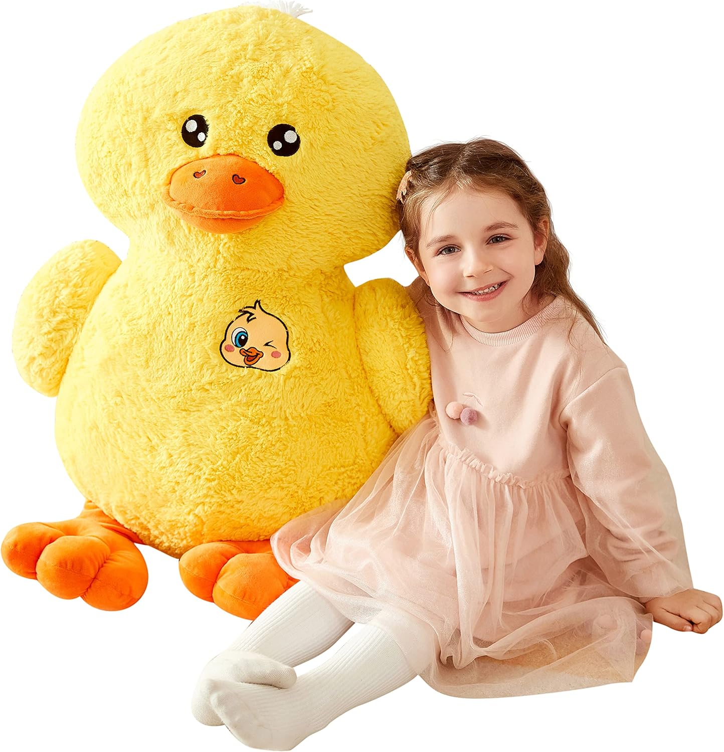 Detalle de IKASA Large Duck Plush 19" Giant Stuffed Animal