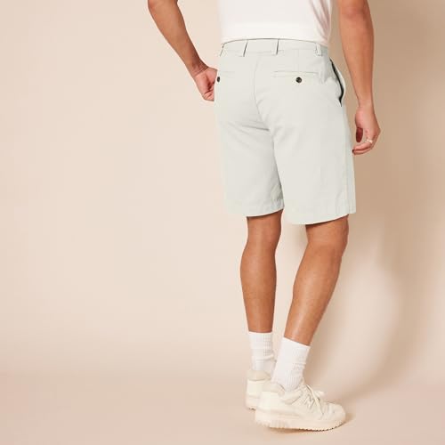 Detalle de Amazon Essentials Pantalones Cortos Chinos Bermudas Shorts Verano 9" (23 cm) para Hombre, Gris, 29W
