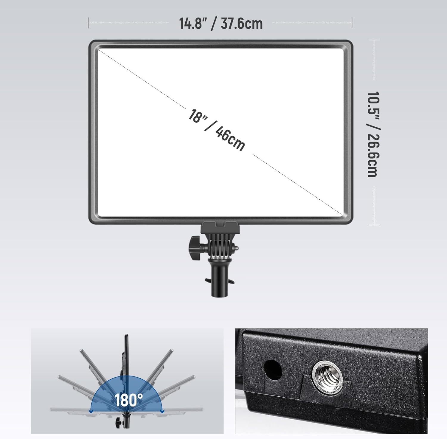Thumbnail 6 de NEEWER NL288 LED Panel Videolicht – 45W, bi-farbe 3200K–5600K, CRI 97+, Fernbedienung