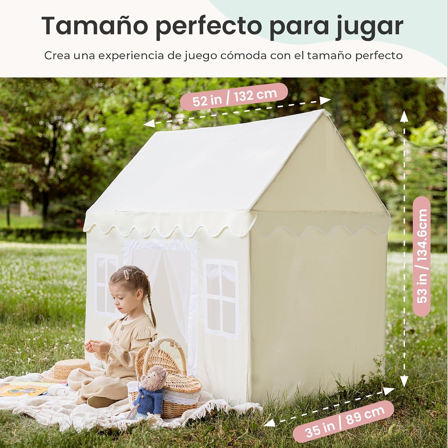 Thumbnail 6 de Tiny Land Tienda de Campaña Infantil Princesa con Luces y Tapete 🏰