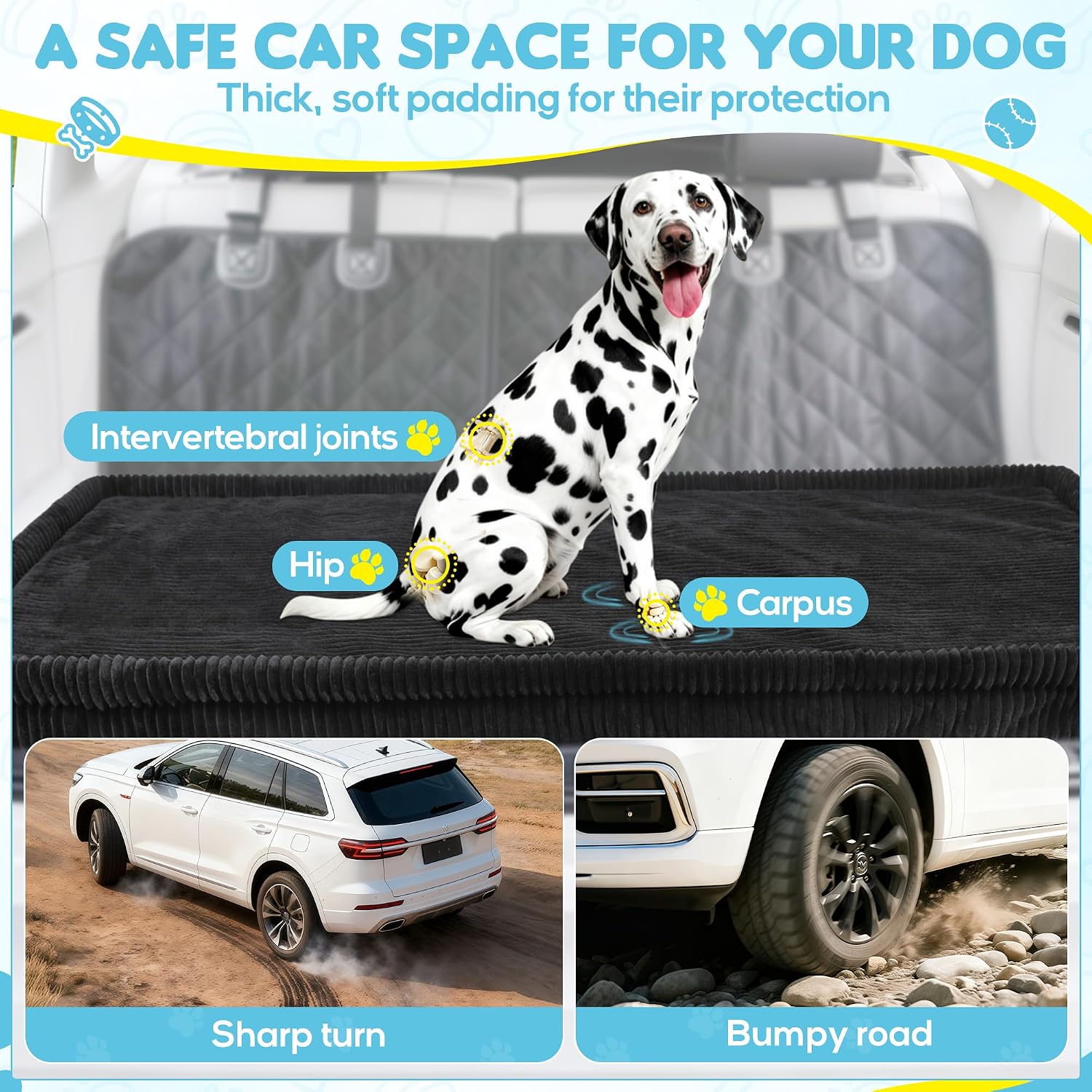 Detalle de Loiion Dog Car Bed 50 x 24.6 in