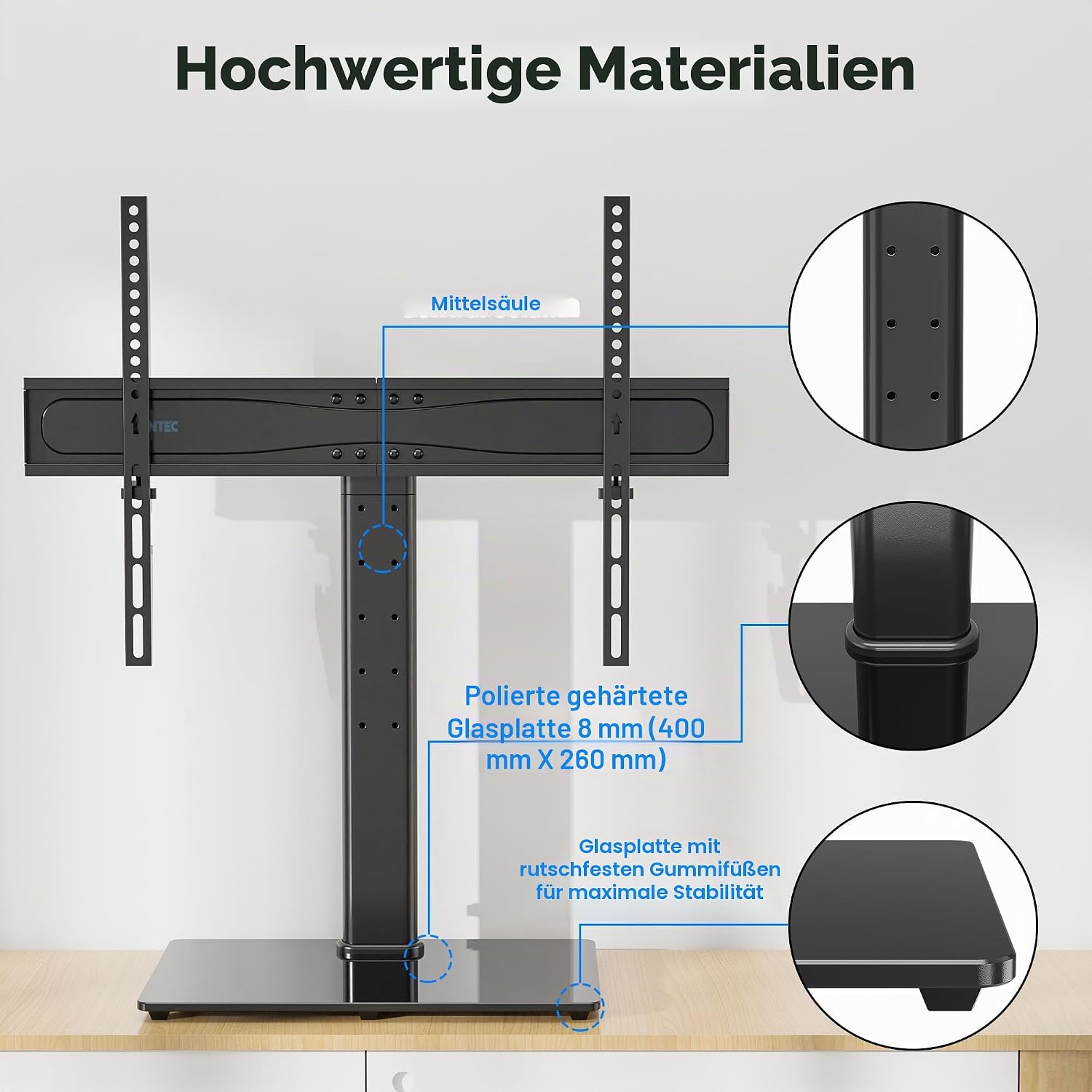 Thumbnail 4 de BONTEC TV Standfuß 26-65 Zoll verstellbar