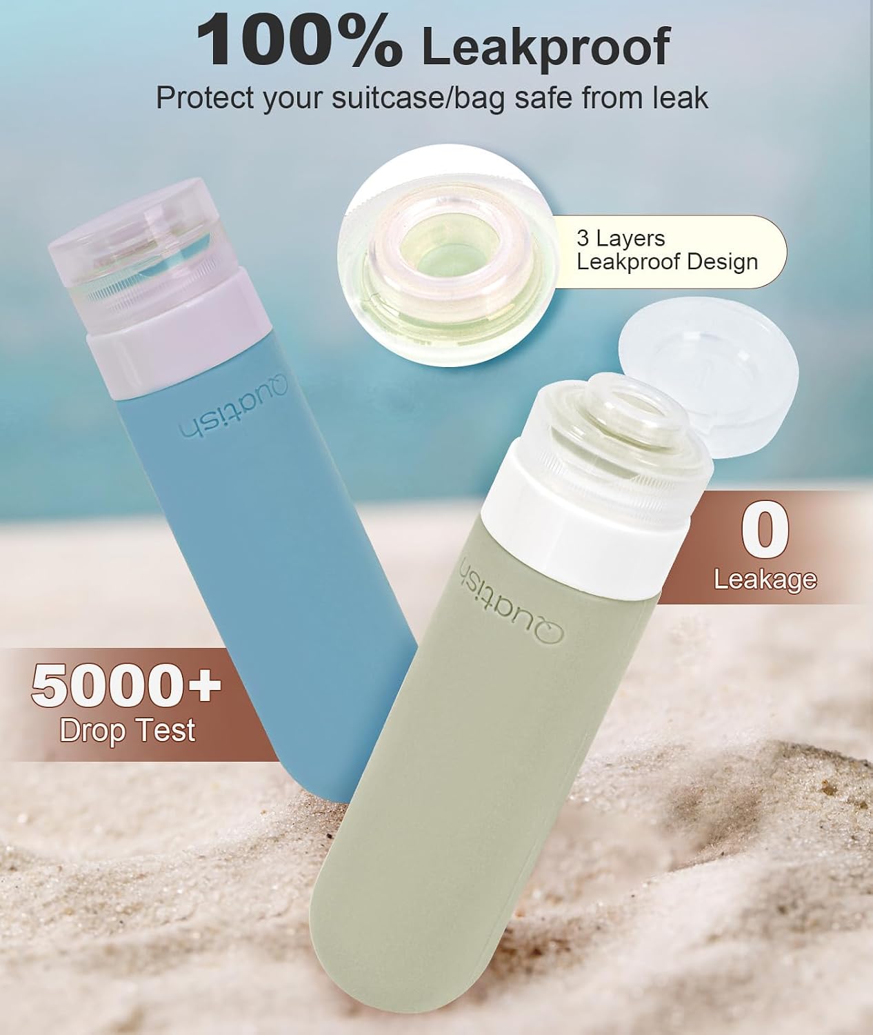 Detalle 2 de Quatish Reiseflaschen 90 ml Set