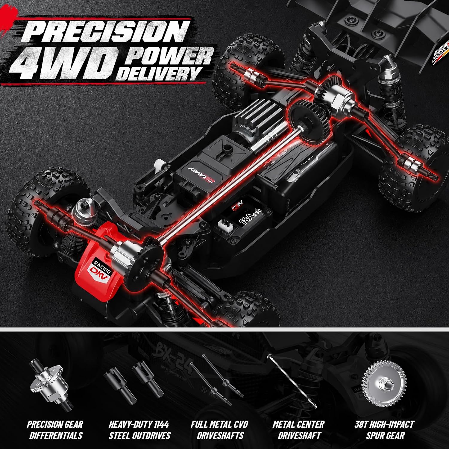 Detalle 2 de DIKAVEY RC Buggy 1/24 Scale