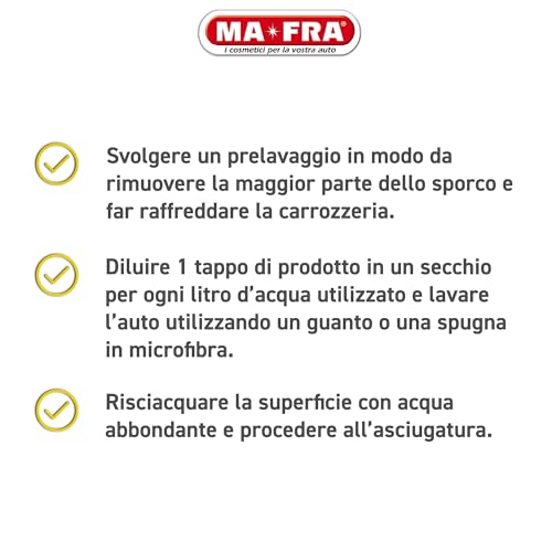Detalle 2 de Ma-Fra Car Wash Shampoo e Cera: Shampoo auto e cera in 1 soluzione, formato 1000 ml