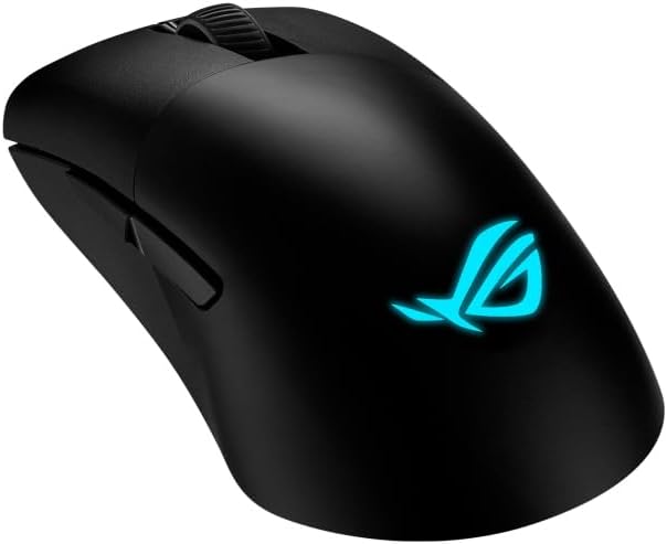 Detalle 2 de ASUS ROG KERIS Wireless Aimpoint Blanche : souris gaming sans fil légère à capteur haute précision