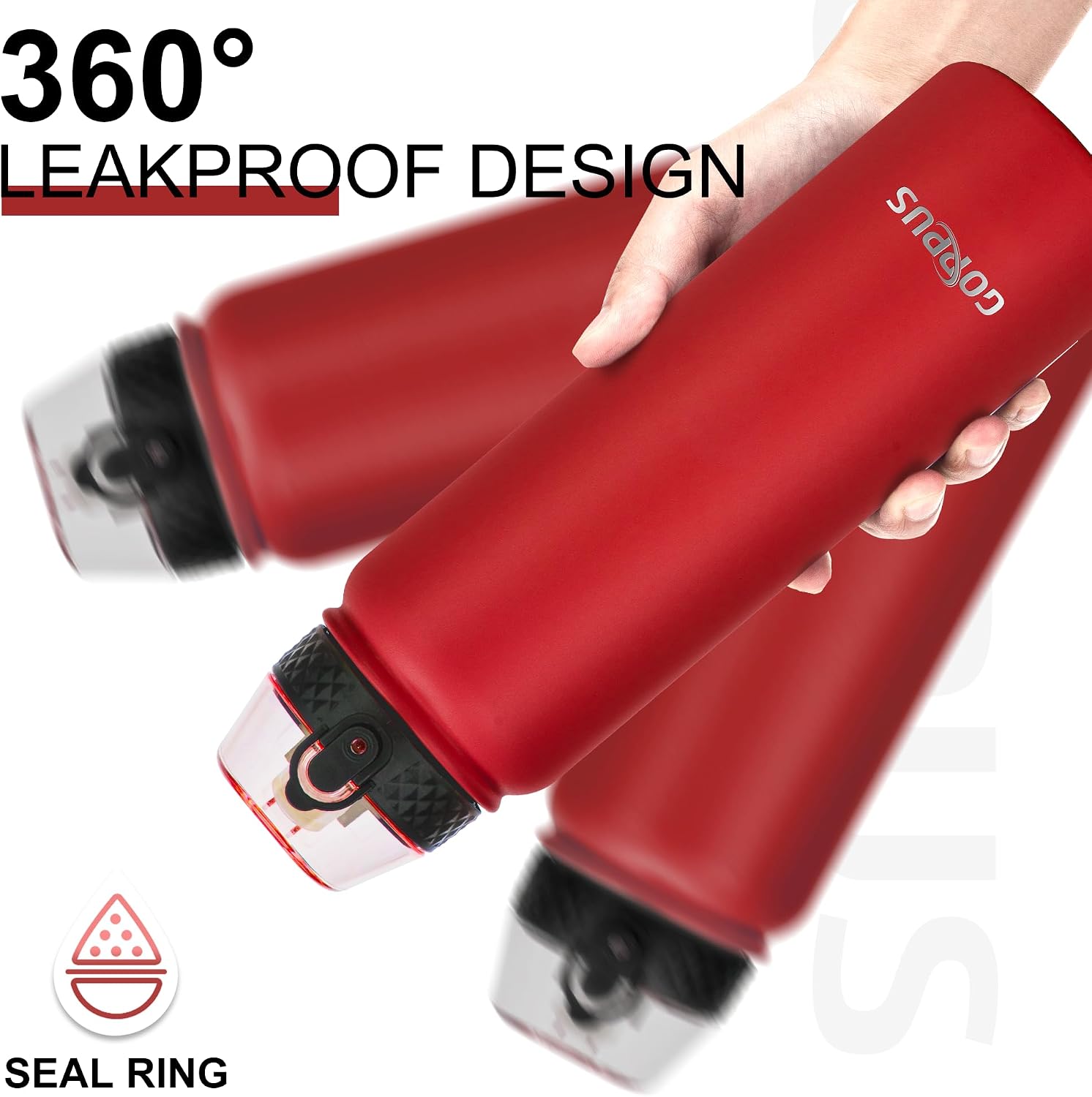 Detalle 2 de GOPPUS 1L Stainless Water Bottle with Straw 💧