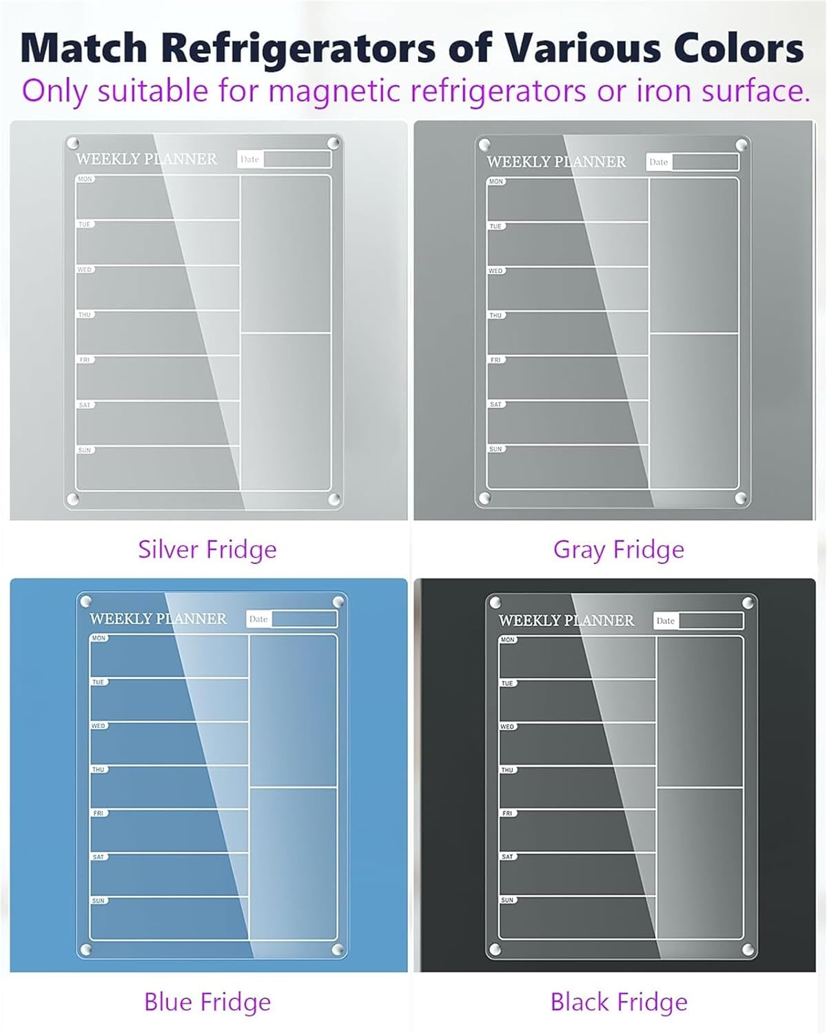 Detalle 2 de Magnetic Fridge Planner 13x9.7 weekly