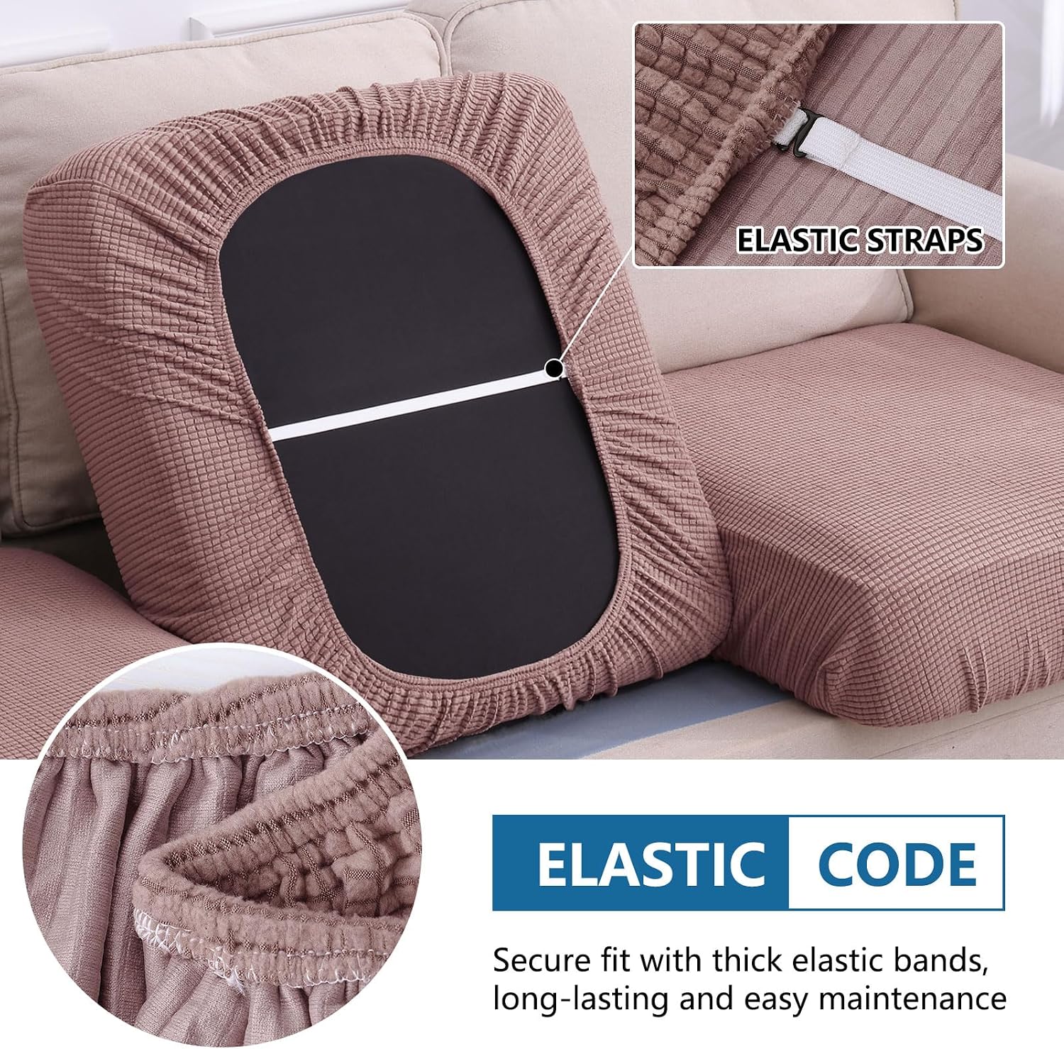Detalle 2 de hyha 3-piece Waterproof Couch Cushion Covers ๐