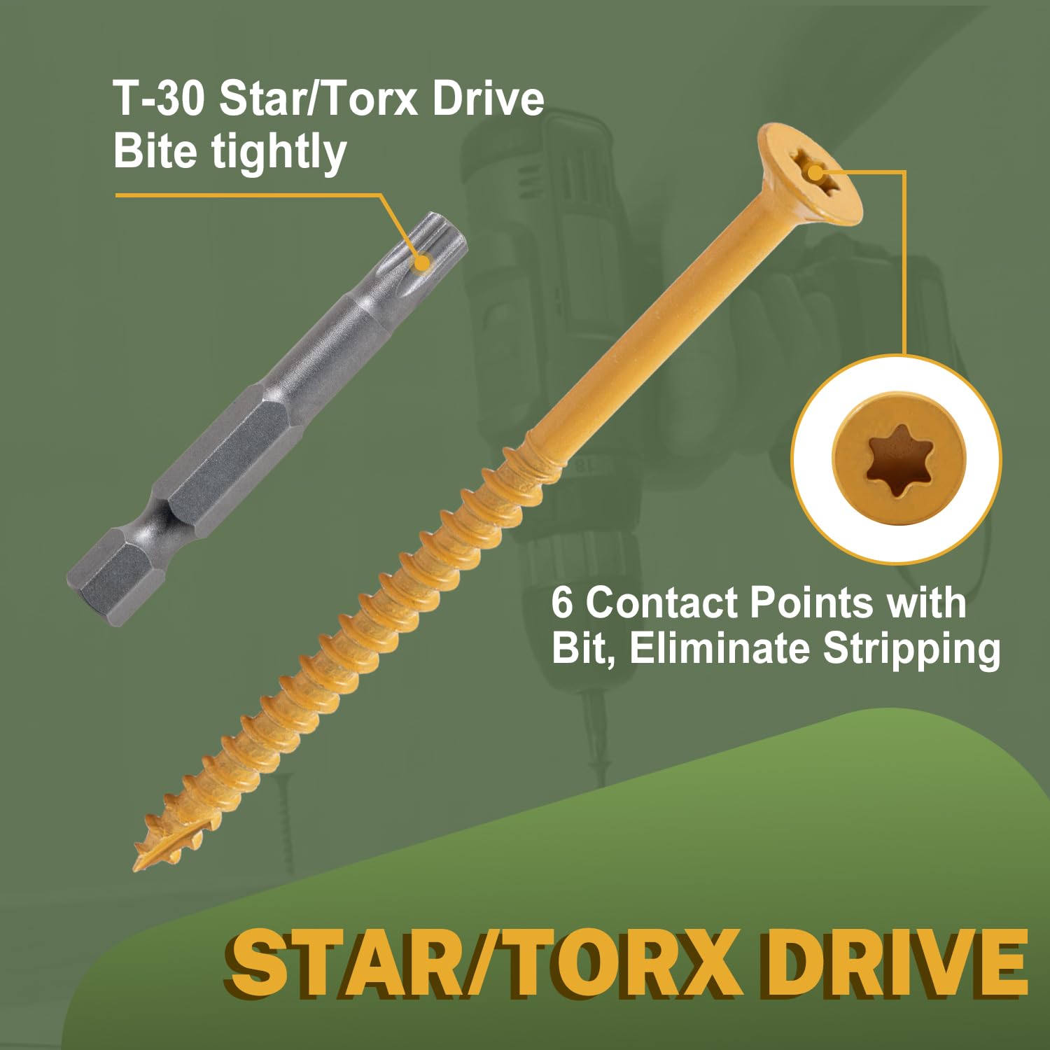 Detalle de LIONMAX Deck Screws, 7-Inch