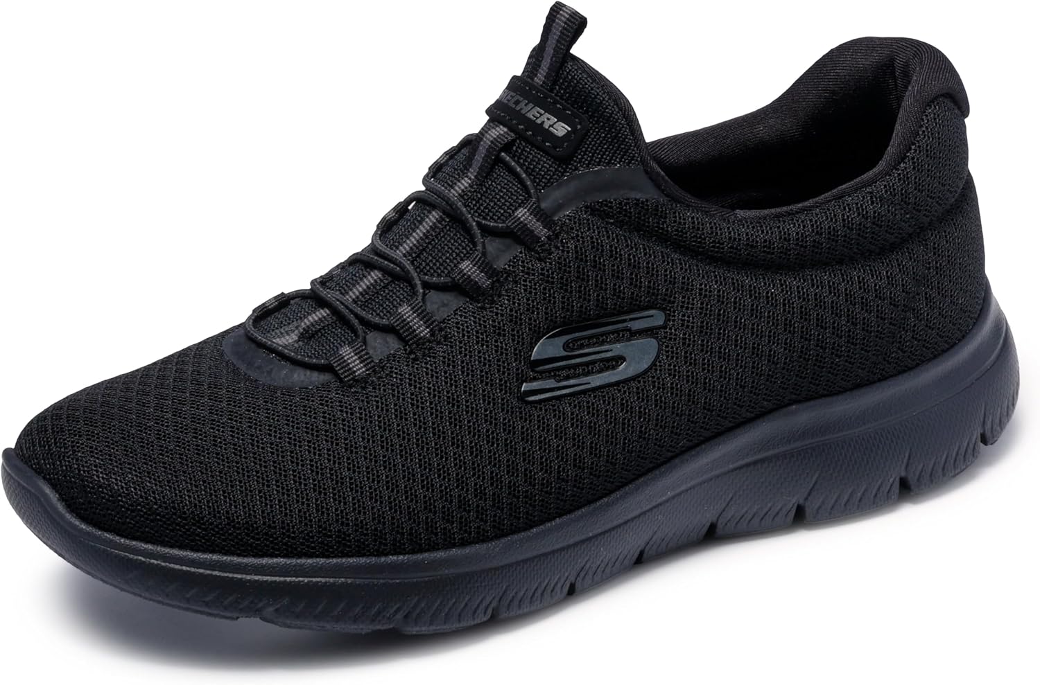 Detalle de Skechers Femme Summits 12985 Trainers - Noir Mesh