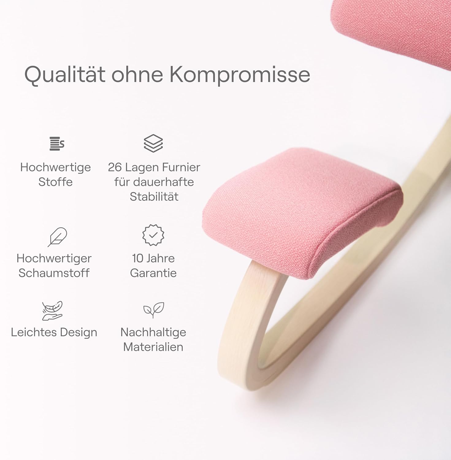 Thumbnail 2 de Varier Balans: sedia ergonomica in legno naturae/grigio Tonale per ufficio e casa