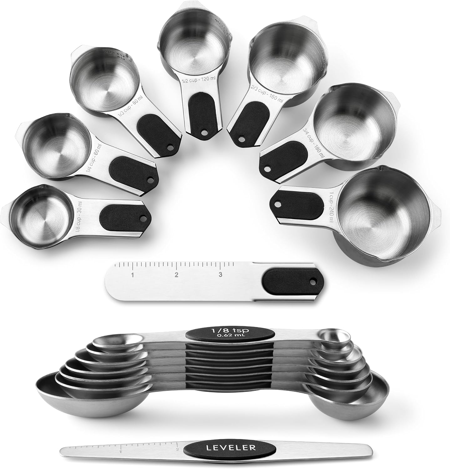 Detalle de Spring Chef Magnetic Measuring Cups Set, 15-piece ⚖
