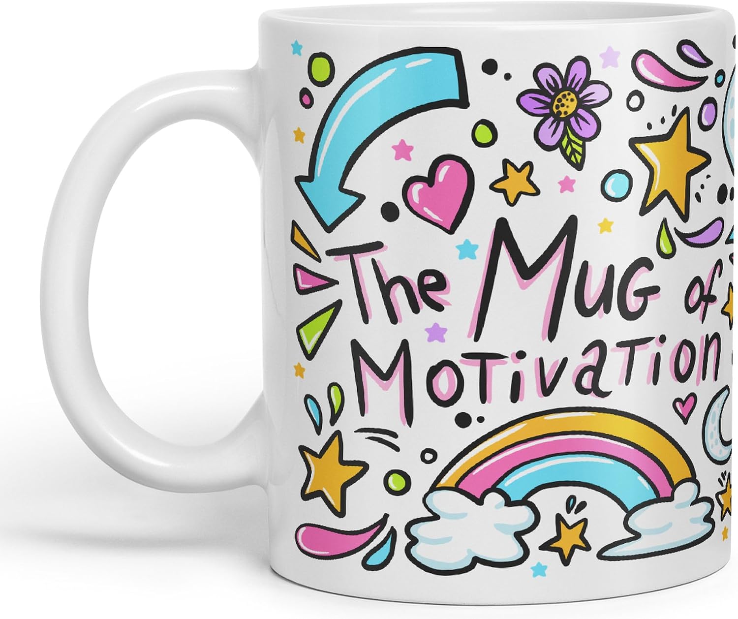 Thumbnail 5 de Vixar Motivation Ceramic Mug (Pink) – Coloured 325 ml tea or coffee gift cup