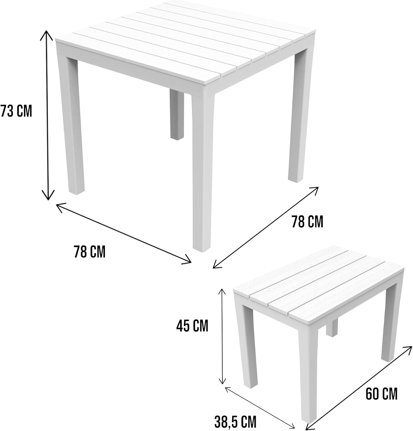 Detalle de Dmora Moncalieri set salotto esterno 78×78 cm