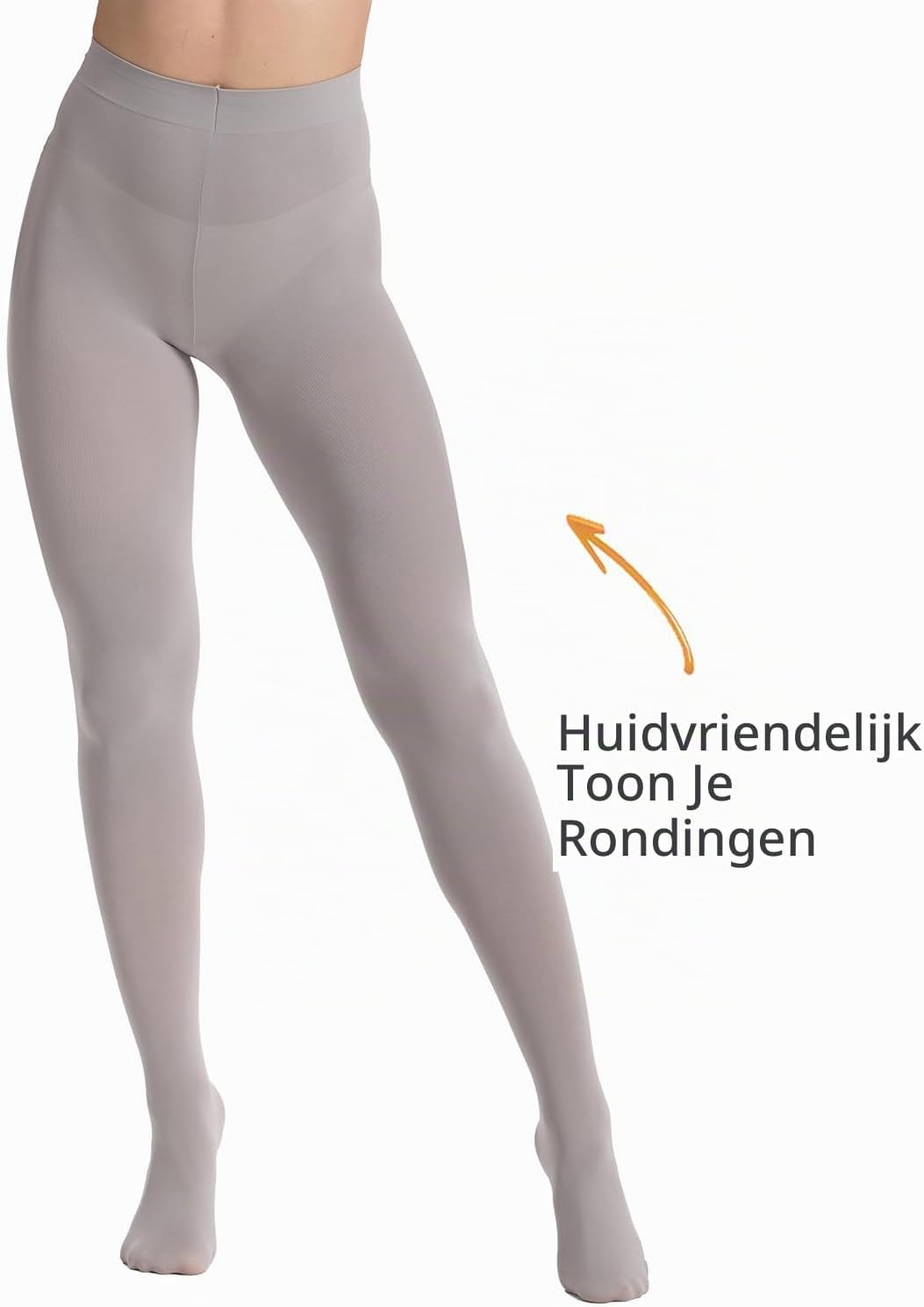 Detalle de DUCMODA 01 damespanty 80D, hoge taille en halftransparant