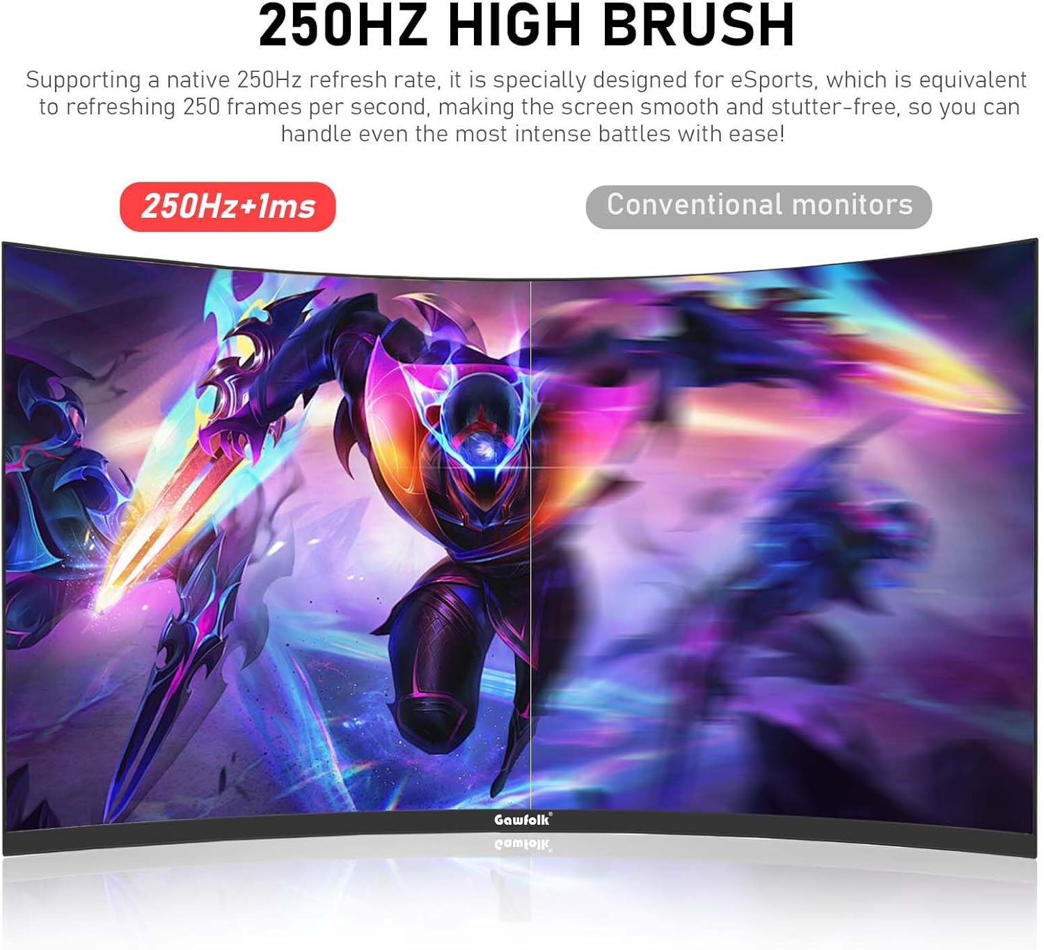 Thumbnail 1 de Gawfolk 27-inch Curved Gaming Monitor 280Hz