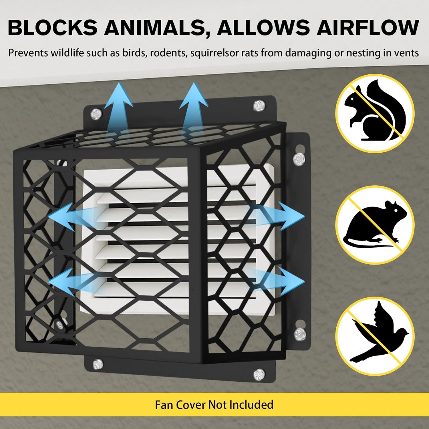 Detalle de Dryer Vent Bird Guard 7"x7"x5" vent cover ๐