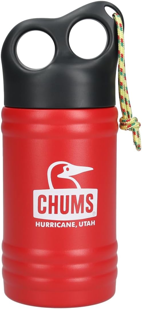 Detalle 2 de CHUMS Camper Wave Bottle 300ml ステンレスボトル、直径約7cmでドリンクホルダー対応