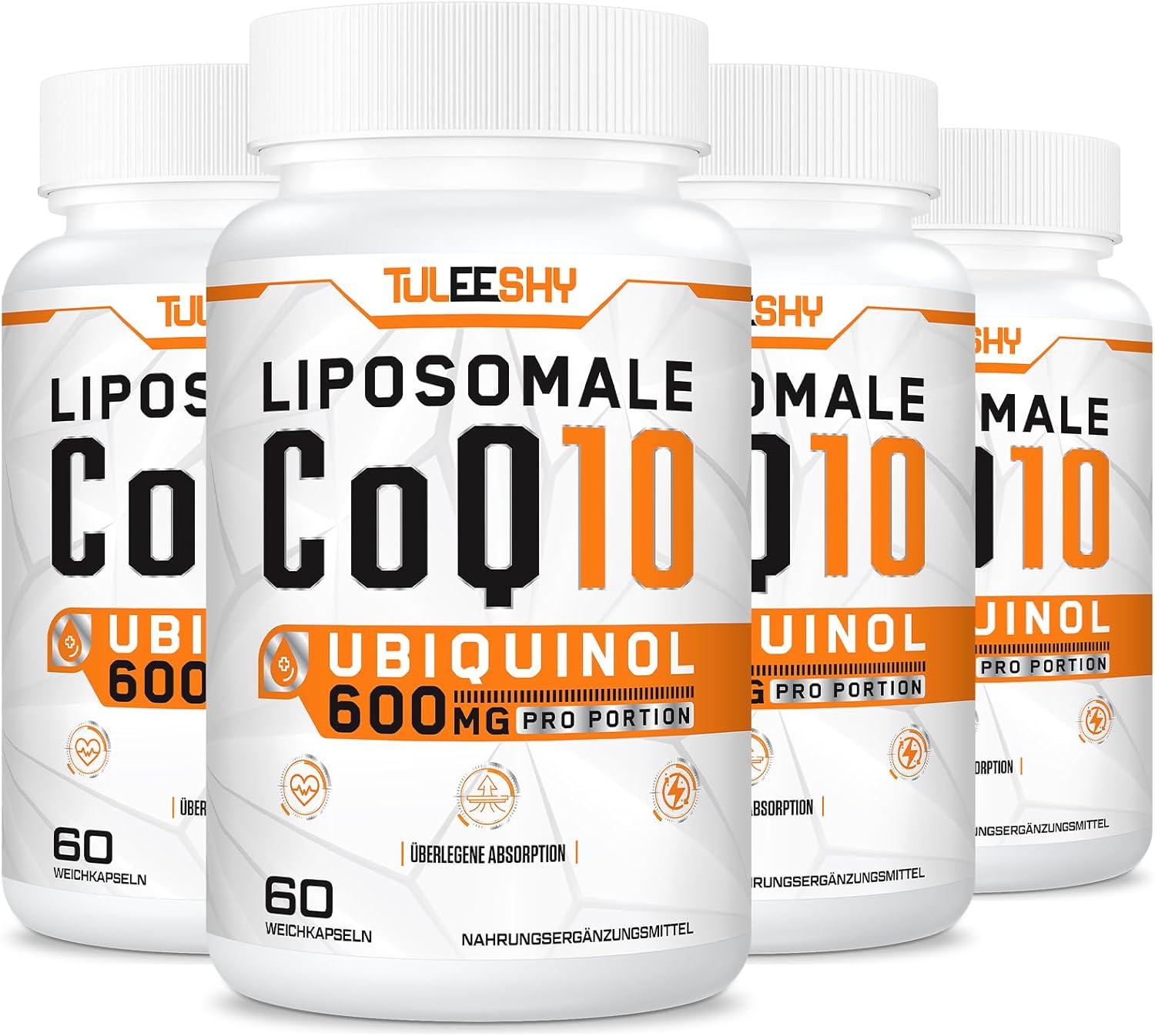 Detalle de Coenzyme Q10 liposomale Ubiquinol 600 mg - Tuleeshy, 60 gélules