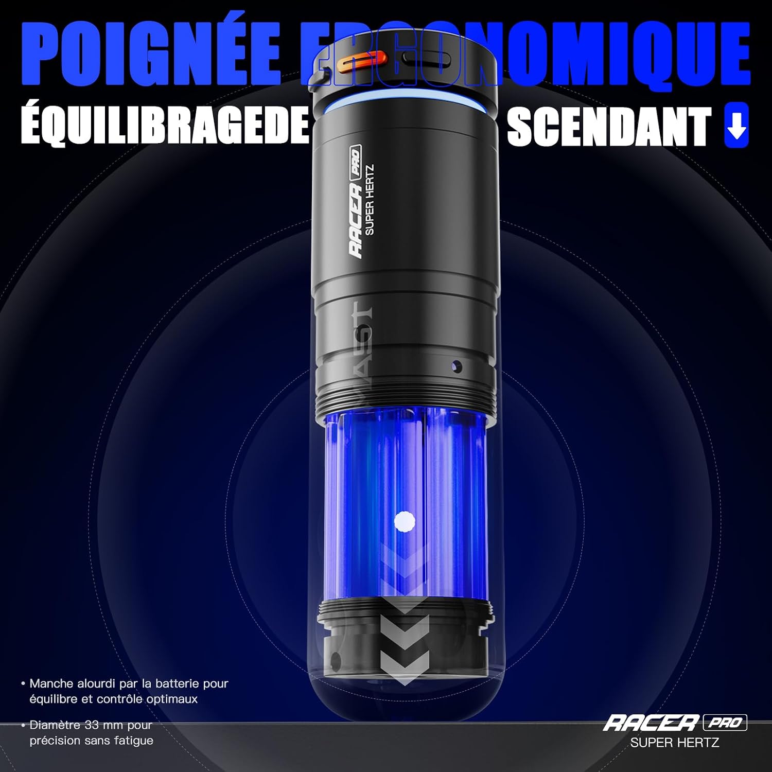 Thumbnail 6 de MAST TATTOO Mast Racer Pro Kit — machine à tatouer sans fil avec 20 aiguilles, 2 batteries et encre noire
