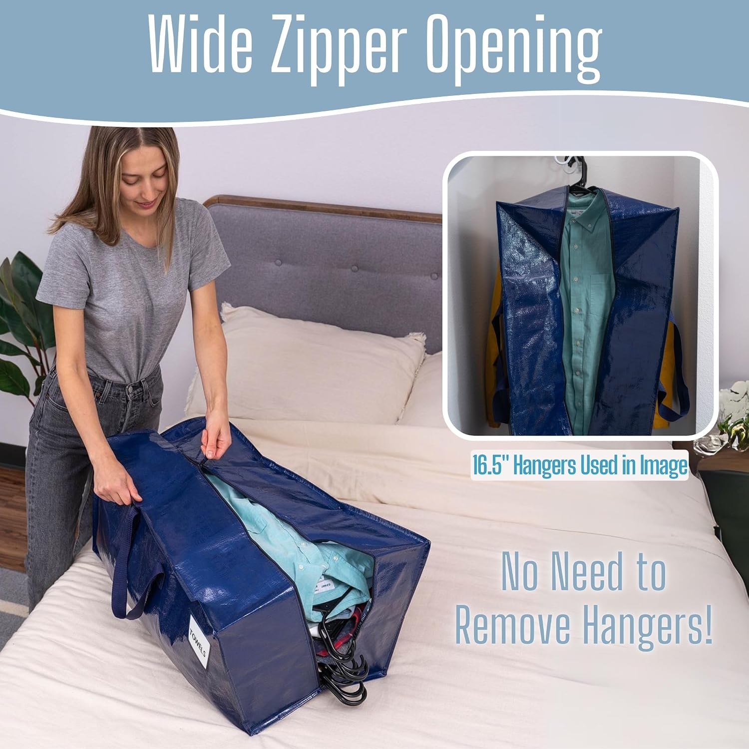 Thumbnail 4 de VENO 8-Pack Heavy-Duty Moving Bags (Backpack Straps) for Dorms, Storage & Relocation