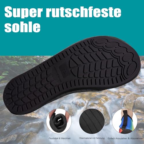 Thumbnail 6 de Steppli Badeschuhe – Wasserschuhe Strandschuhe schnell trocknend, atmungsaktiv und rutschfest (EU48) von Steppli
