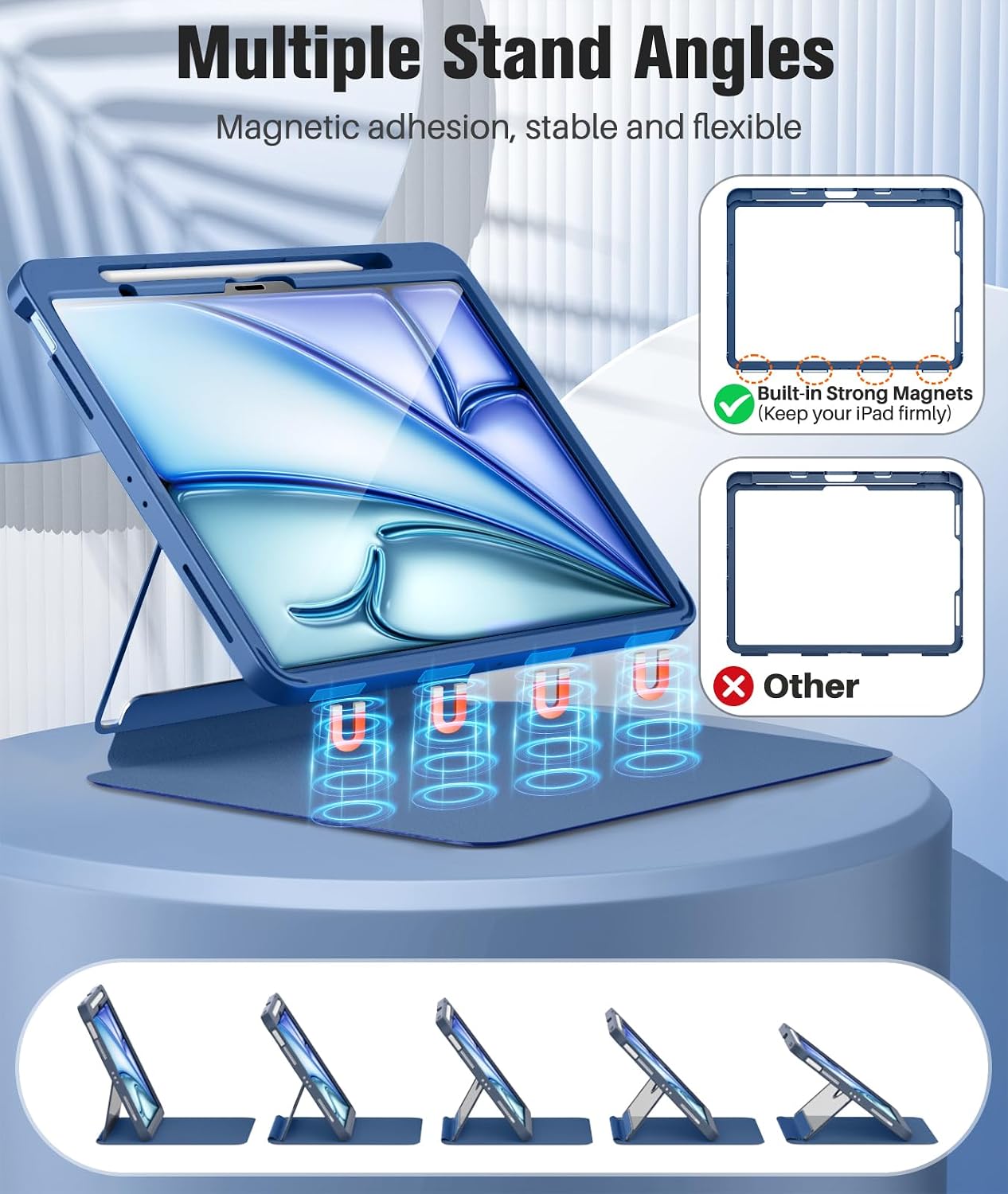 Detalle de MoKo P840401433164 iPad Air 13-Inch Case with Screen Protector and Pencil Holder