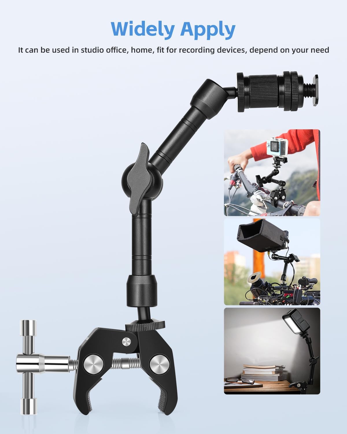 Thumbnail 5 de UTEBIT Magic Arm 9-inch Articulating Friction Arm with Super Crab Clamp and 1/4" Cold Shoe Mount