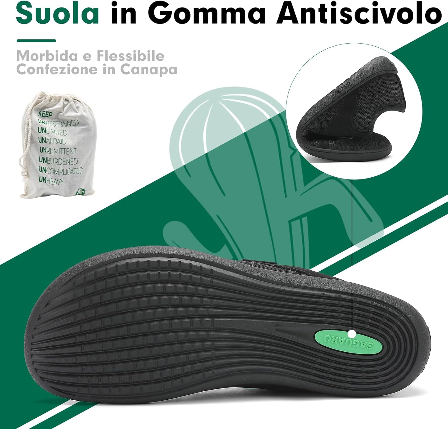 Thumbnail 5 de SAGUARO Unisex Knit Scarpe Barefoot con Suola Zero Drop – Luck I (36–48)