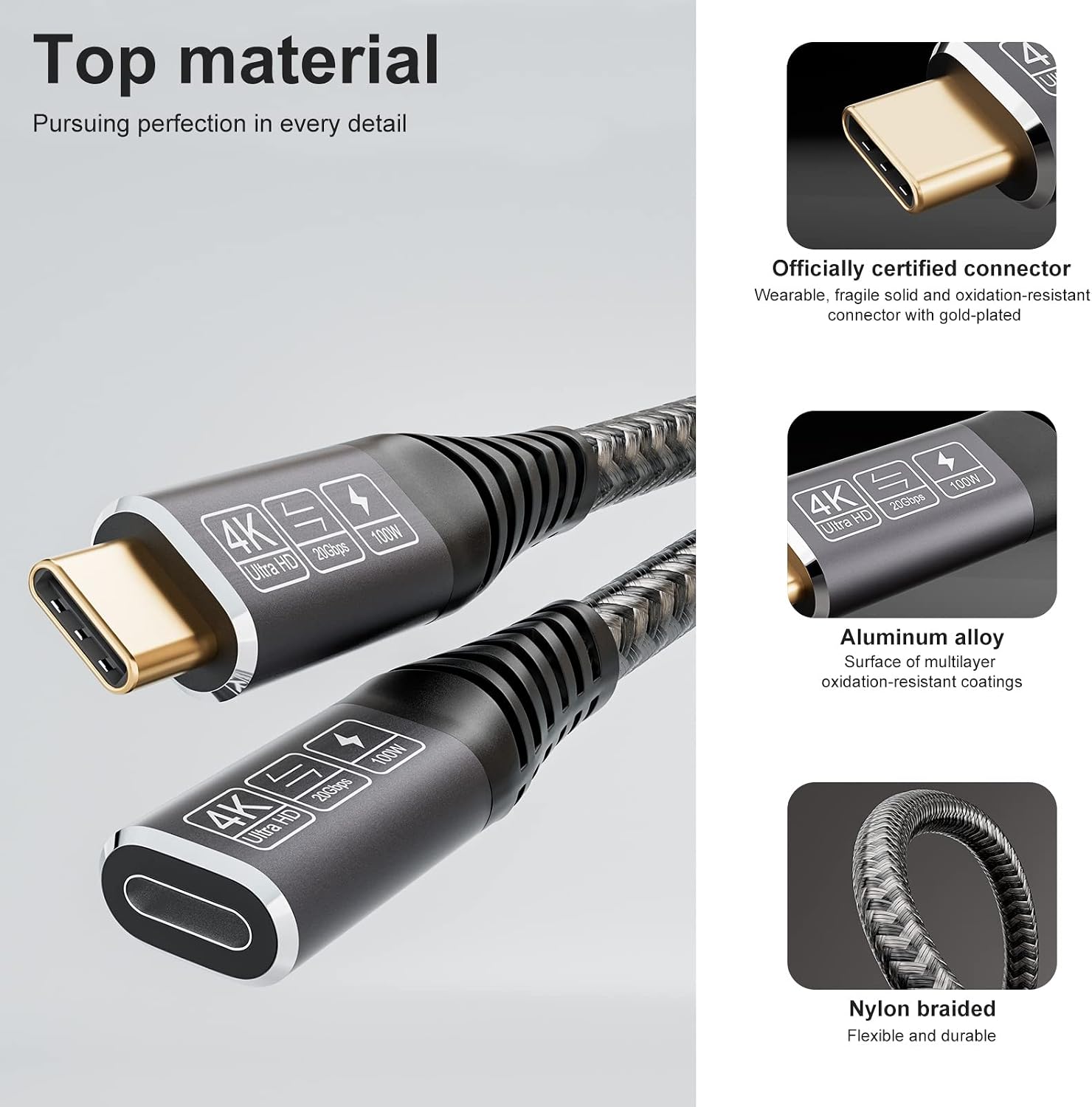Thumbnail 2 de CAKOBLE Verlängerungskabel 2 m USB‑C 🔌