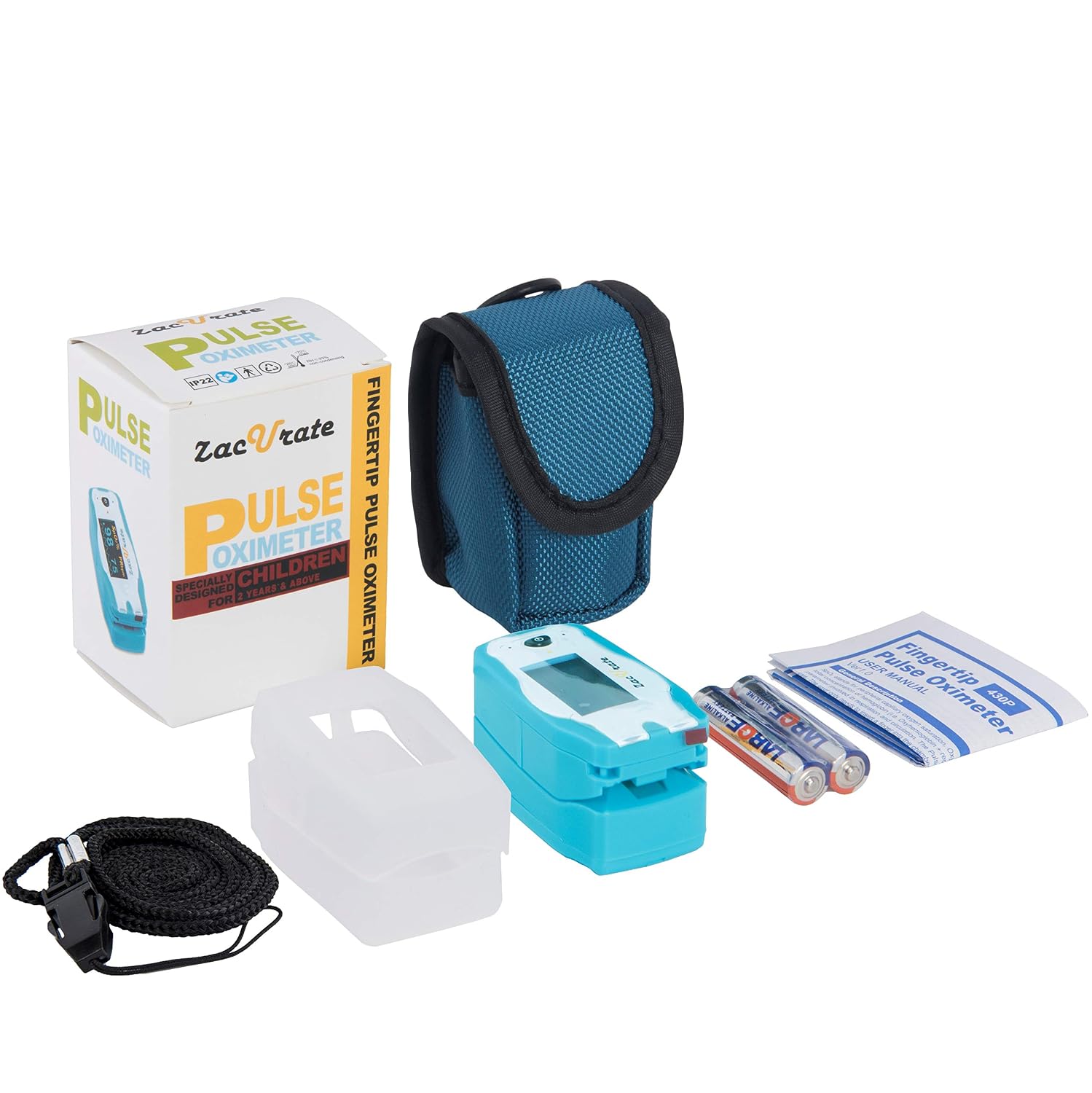 Detalle de Zacurate 10430P-W Children's Fingertip Pulse Oximeter with OLED Display
