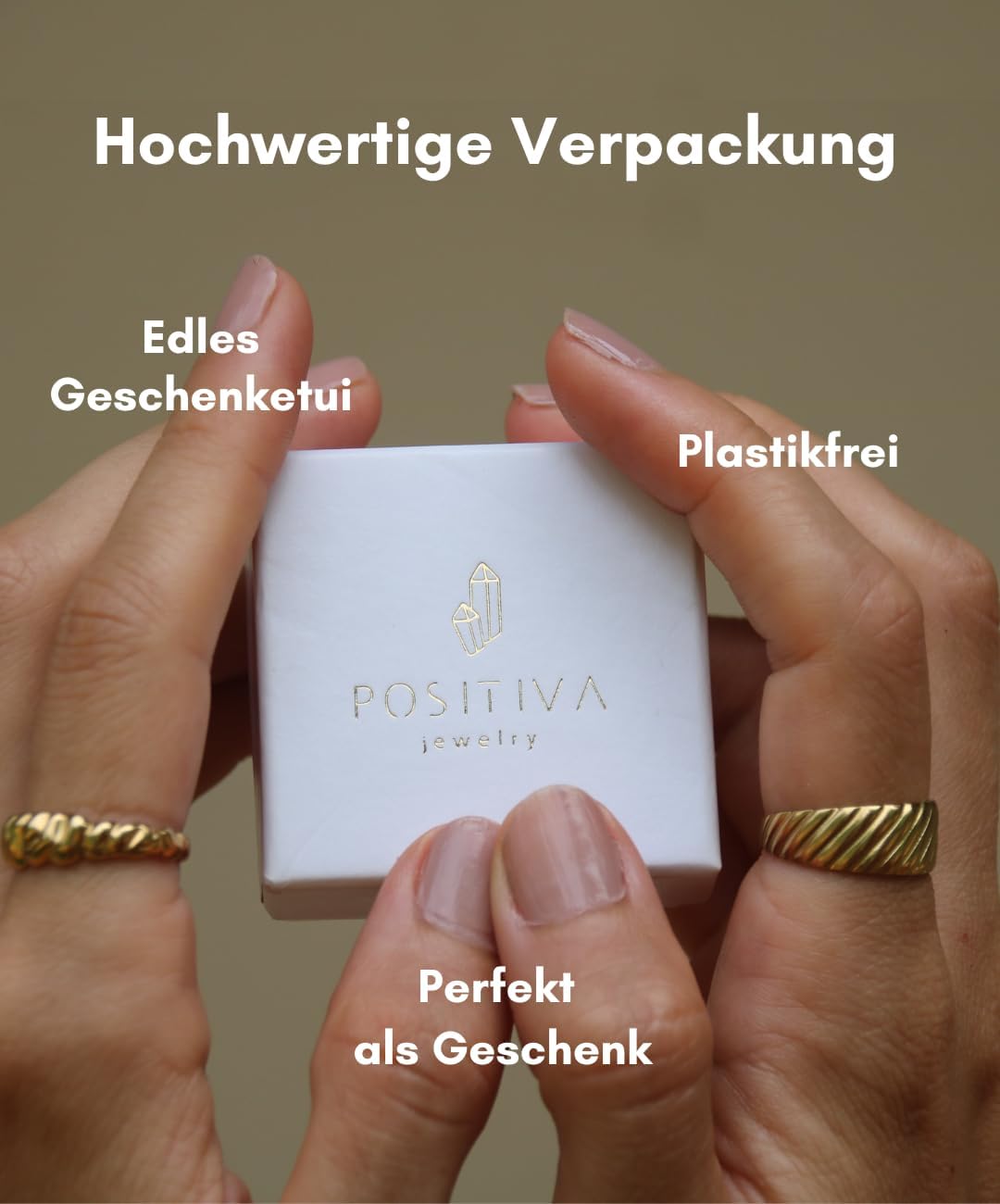 Thumbnail 6 de Infinity Ring Damen – Verstellbarer Edelstahlring in Goldfarben mit Unendlichkeitszeichen