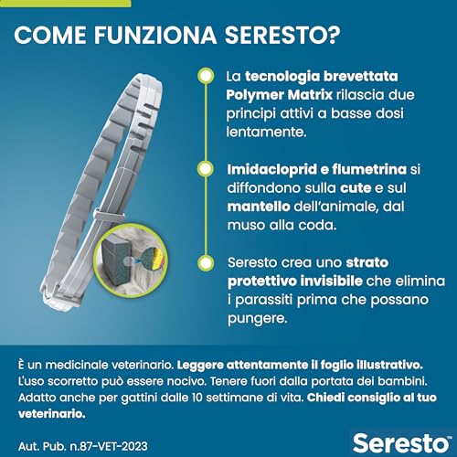 Thumbnail 6 de Seresto collare antiparassitario per gatti – protezione fino a 8 mesi contro pulci e zecche