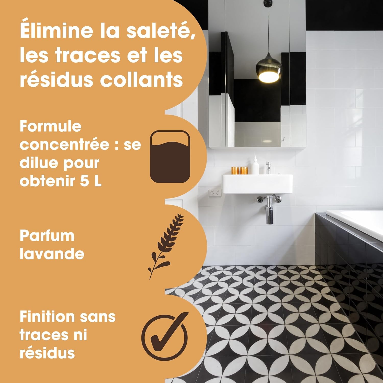 Detalle 2 de Nettoyant pour sols en vinyle dilué 5 L lavande