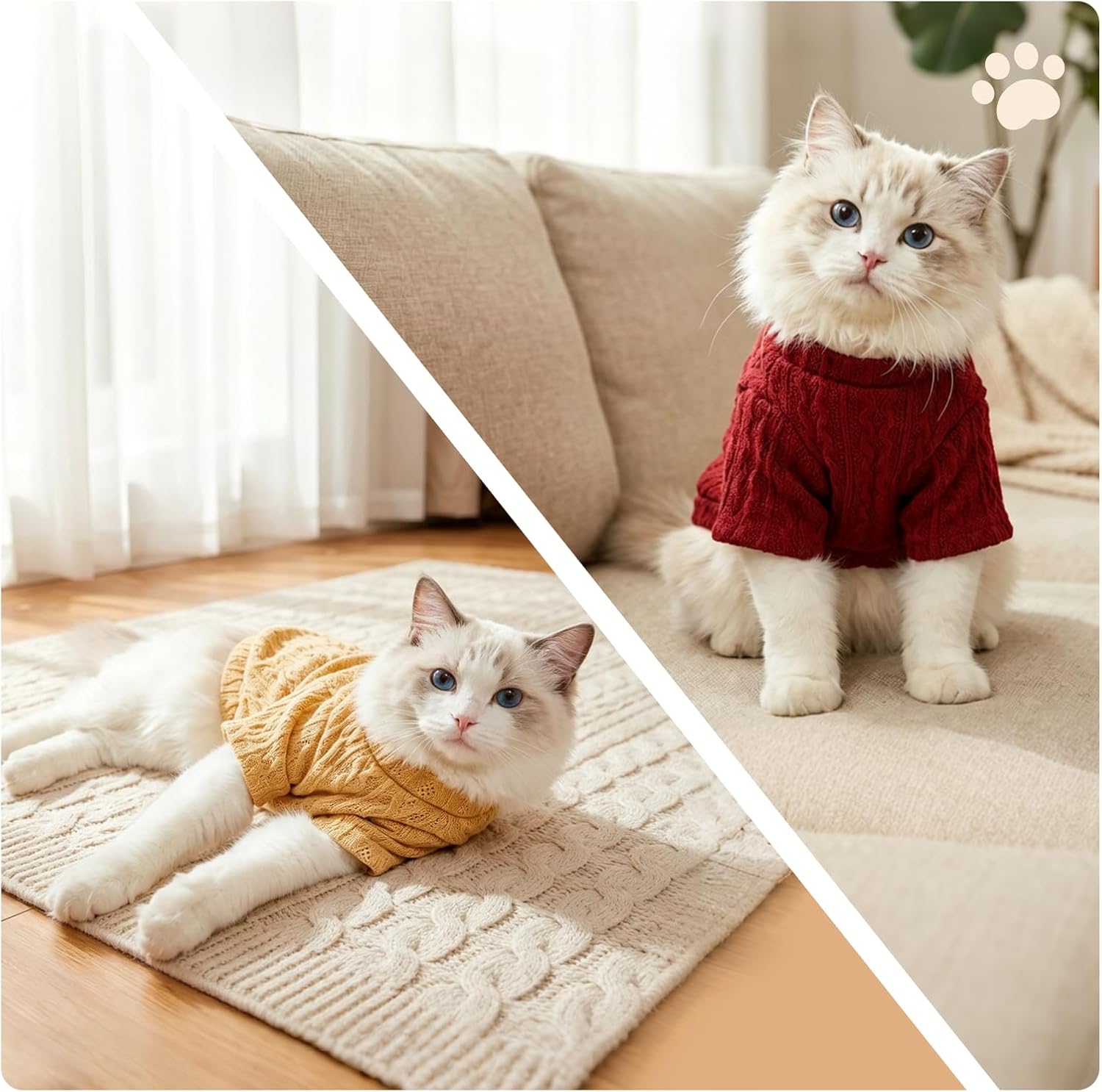 Thumbnail 3 de MAQILO Cat Sweaters, Size L