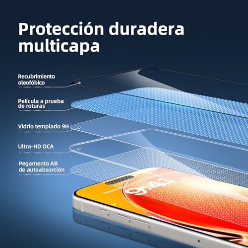Thumbnail 6 de NEW'C Protector Pantalla para iPhone 17/17 Pro y 16 Pro | Vidrio templado 9H con instalación automática