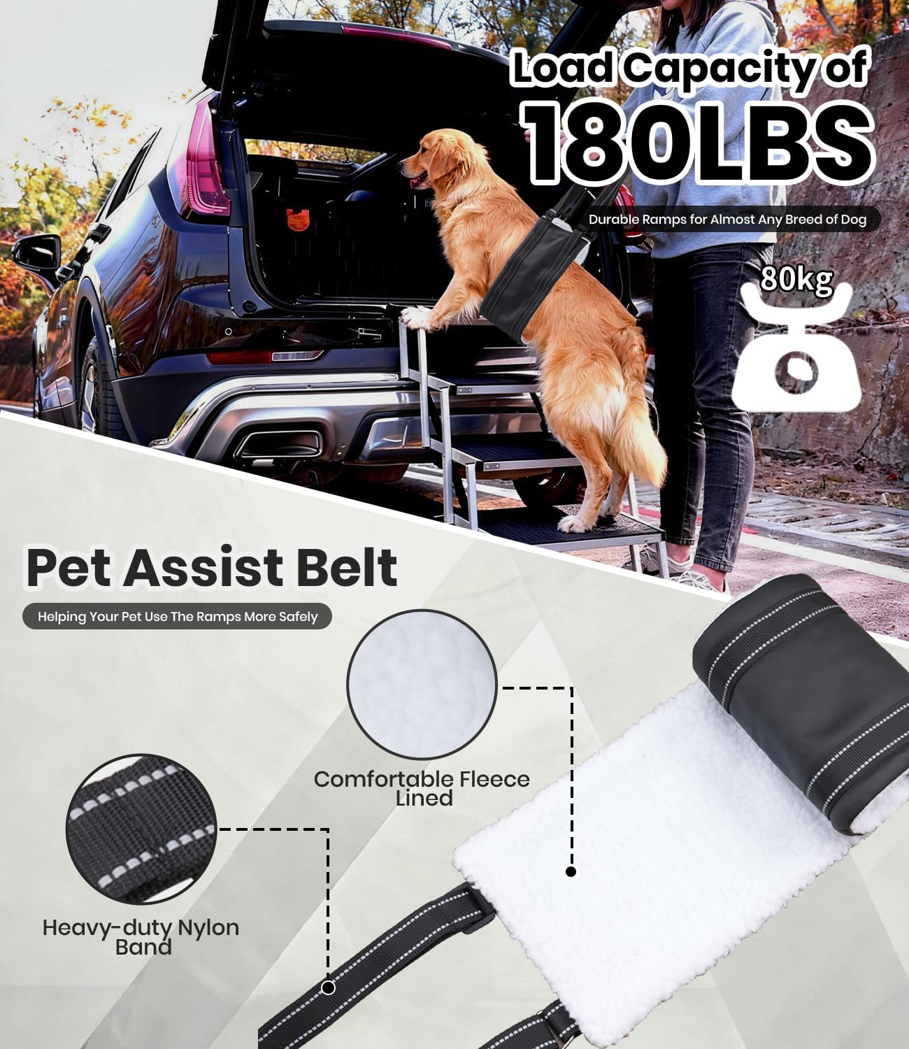 Detalle 2 de Hundetreppe Auto klappbar 5 Stufen bis 80 kg