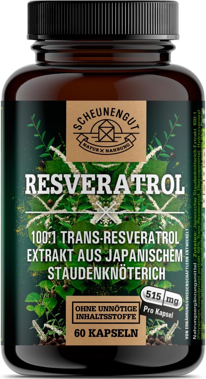 Detalle de SCHEUNENGUT Resveratrol 1000mg Kapseln