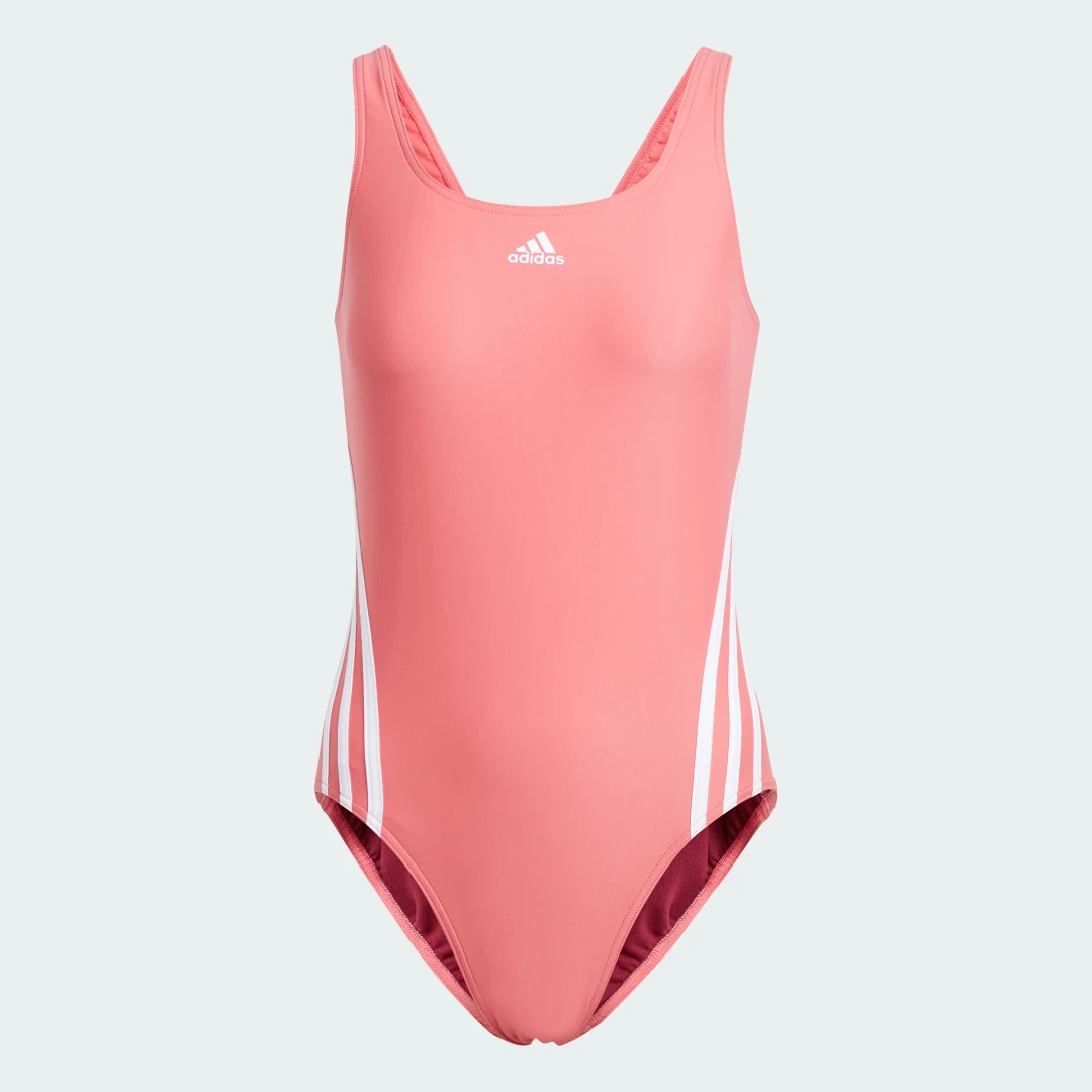 Detalle de Adidas Bañador 3 bandas Rojo