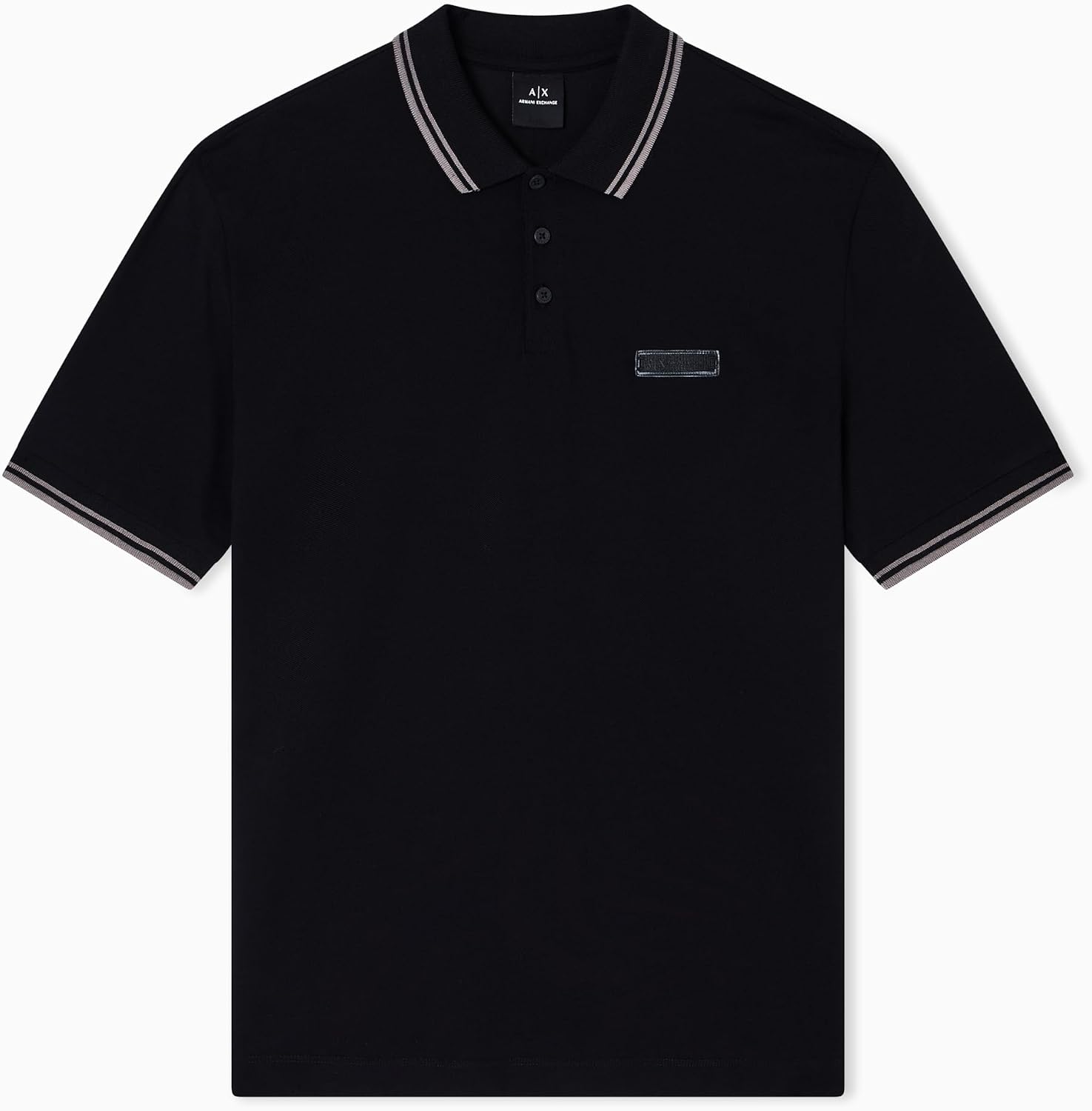 Detalle de Armani Exchange Men's Short Sleeve Side Logo Three-Button Collar Polo Shirt (Pack of 1)