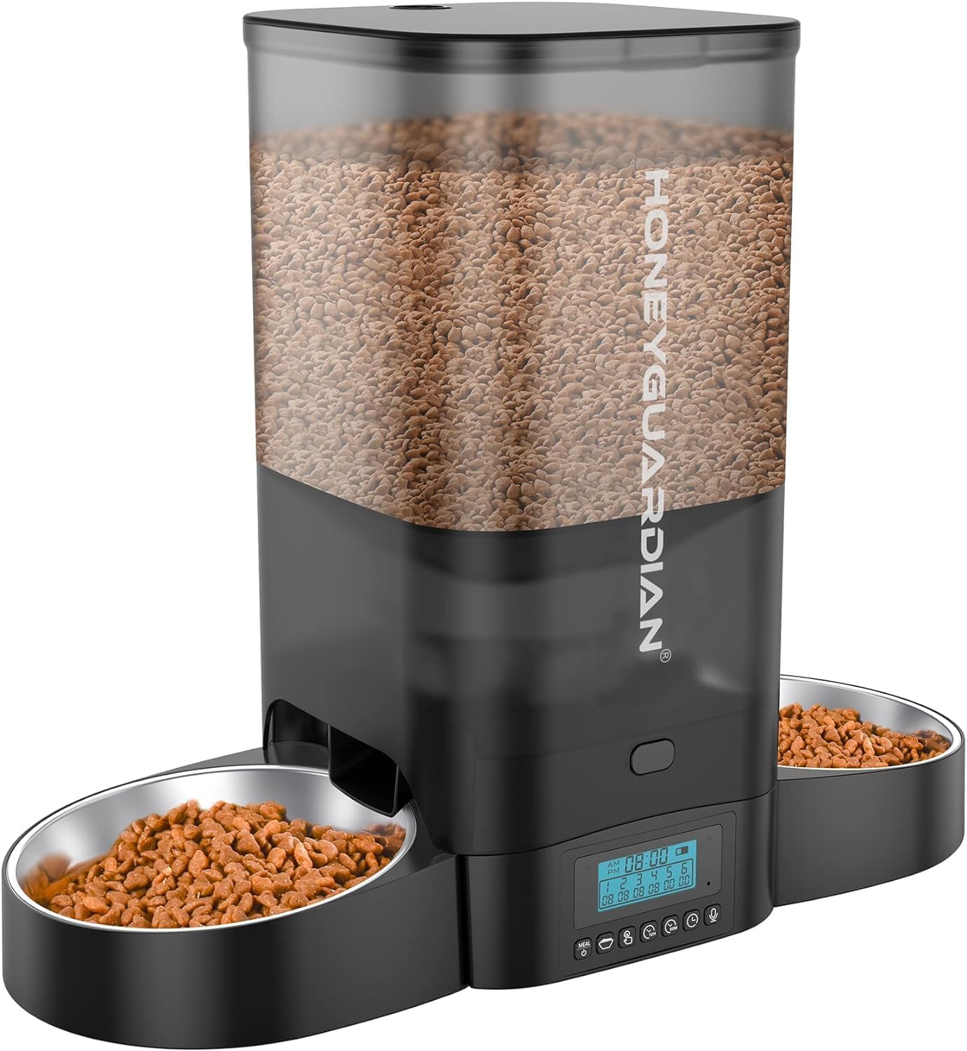 Detalle de HoneyGuaridan Comedero Automático Doble 5L para Gatos