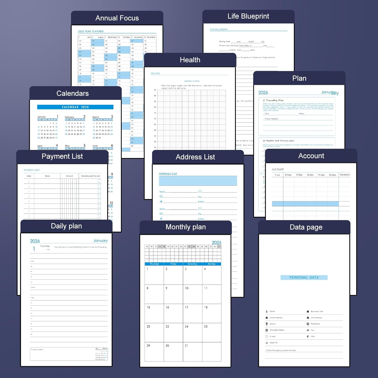 Thumbnail 6 de Diario accademico 2026 agenda giornaliera 📔
