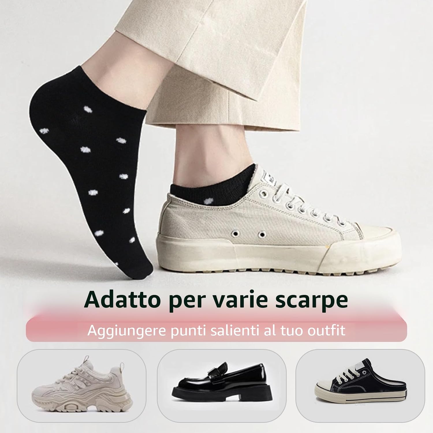 Detalle de Libella 12 Paia Calzini Donna Cotone Corti 35-38 / 39-42: comfort colorato e duraturo