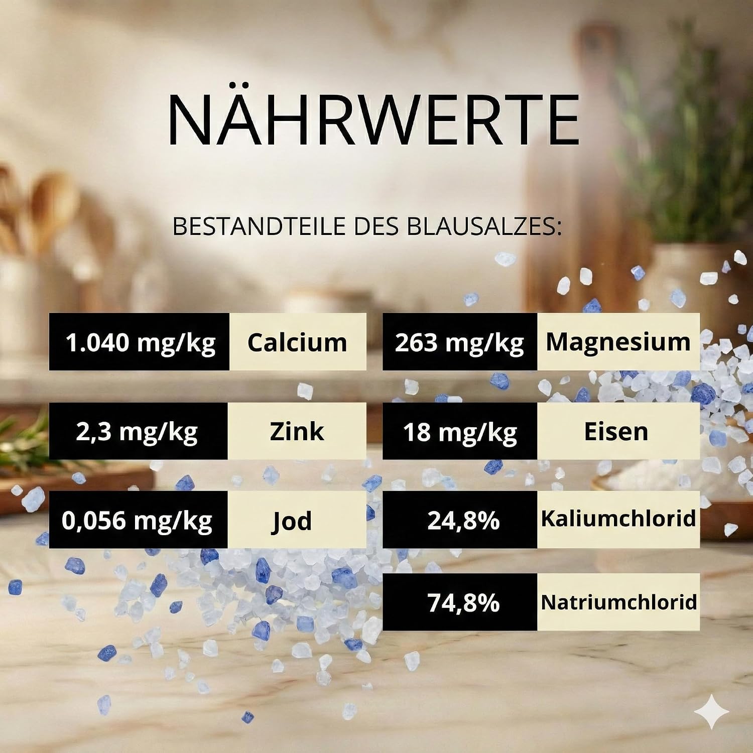 Thumbnail 4 de SIVIFOOD grobes Blausalz [1,5kg] – Seltenes Blau Salz für Feinschmecker
