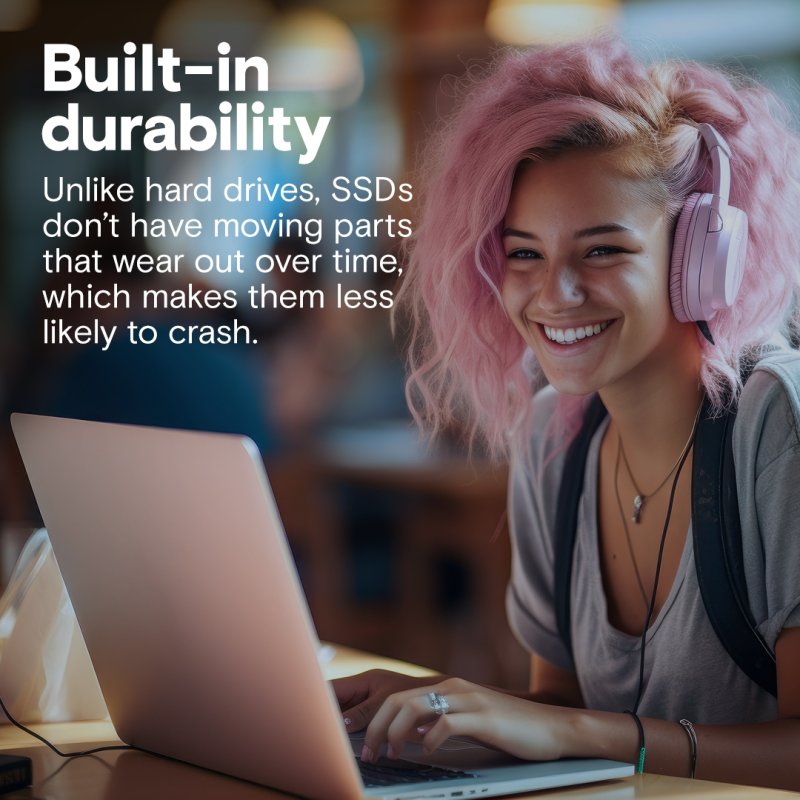 Detalle de Crucial BX500 4TB SSD 2.5" SATA 3: velocidad y eficiencia para tu PC