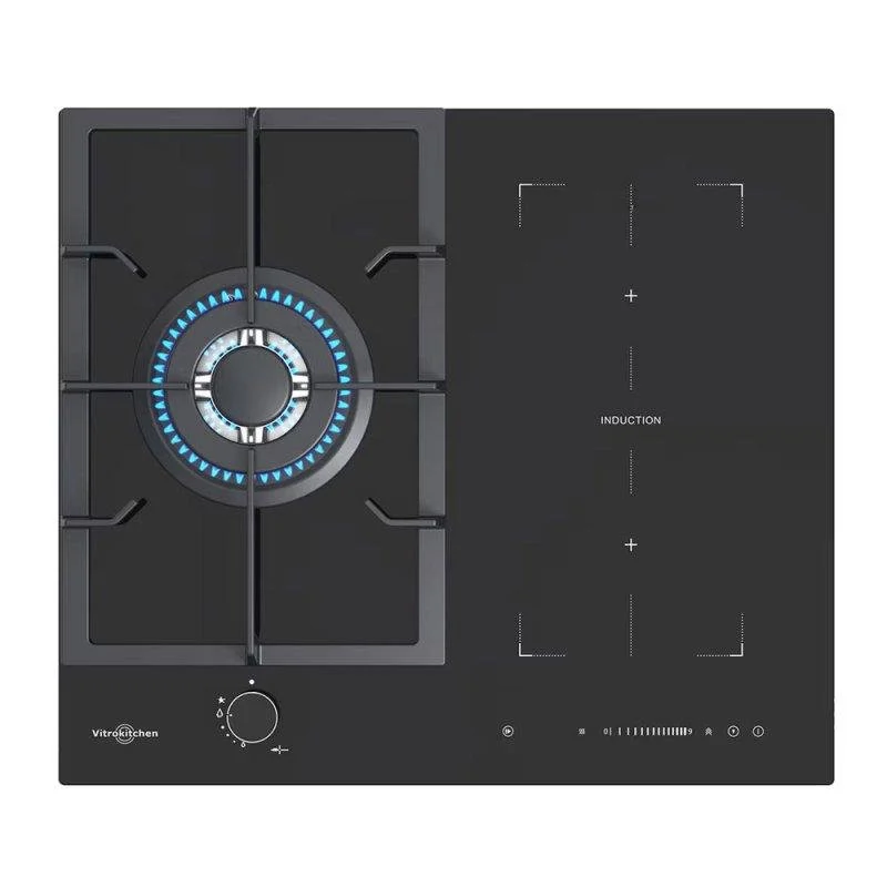 Detalle de Encimera Vitrokitchen VG611NN: gas e inducción en 60 cm con FLEX y doble inducción